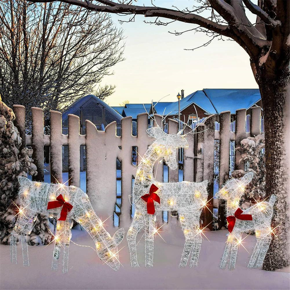 Christmas Lights Outdoor - Christmas decorationLighted Christmas 2D Reindeers Outdoor