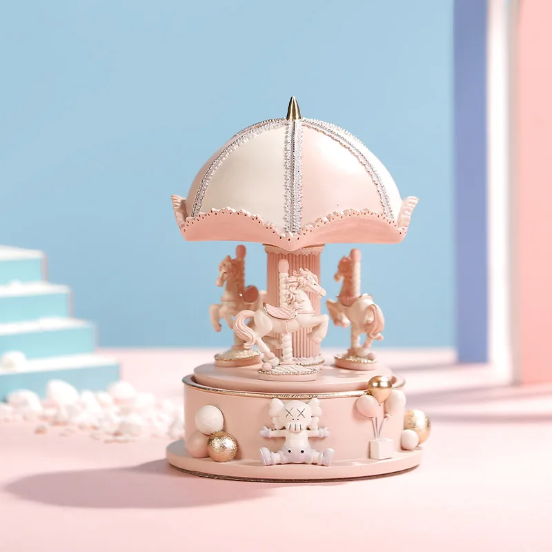 Snow Globe Musical - Carousel Music Box Snow Ball Music