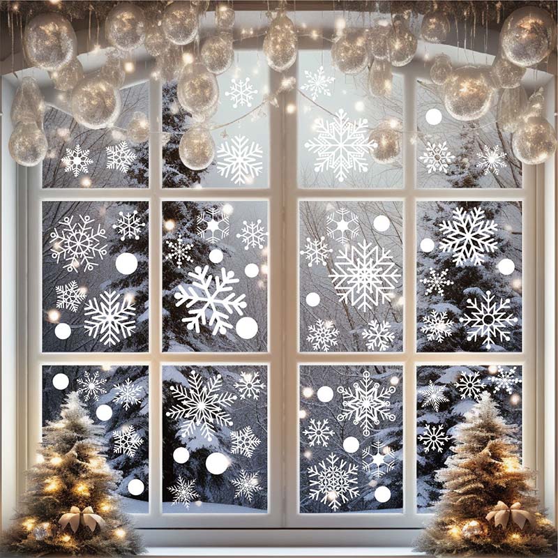 4/6 Sheet Snowflake Window Sti - Snowflake Window Decal のレビューと価格