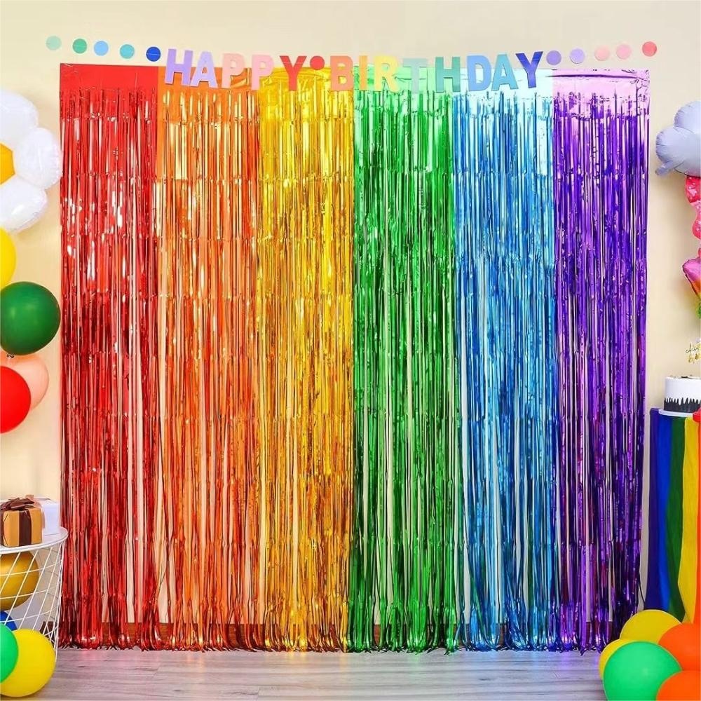 Party Backdrop Fringe Tinsel C - Tinsel Garland Decoration のレビューと価格