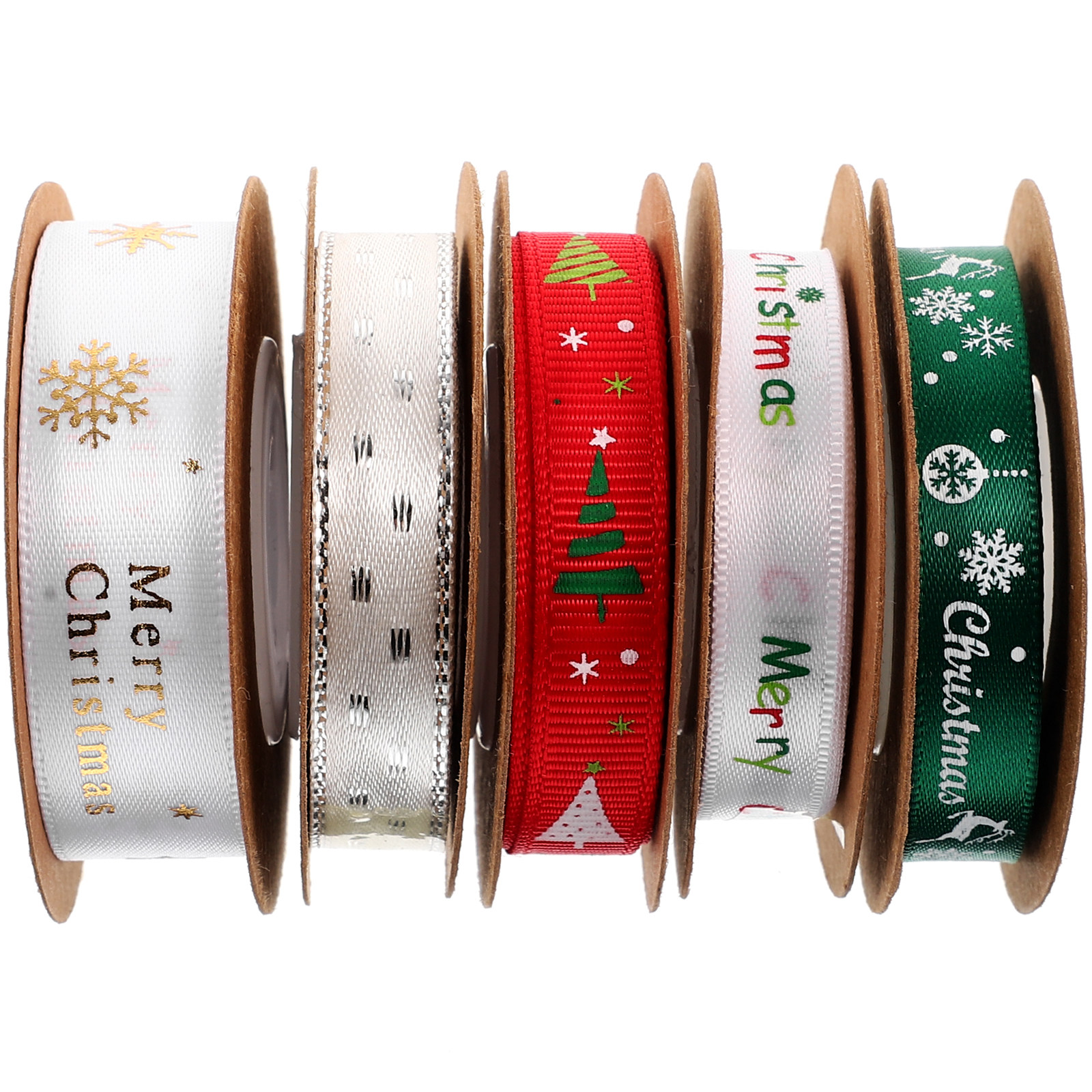 5 Rolls Christmas Decorative R - Ribbon Bow Gift のレビューと価格