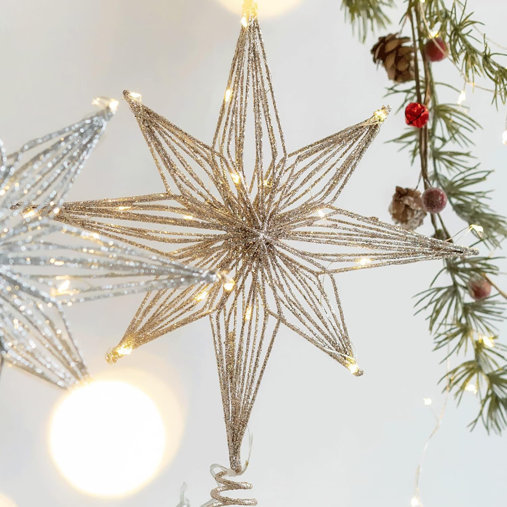 30cm Led Star Christmas Tree T - Star Tree Topper のレビューと価格
