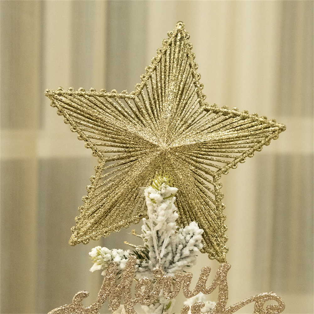 Gold Glitter Christmas Tree To - Star Tree Topper のレビューと価格