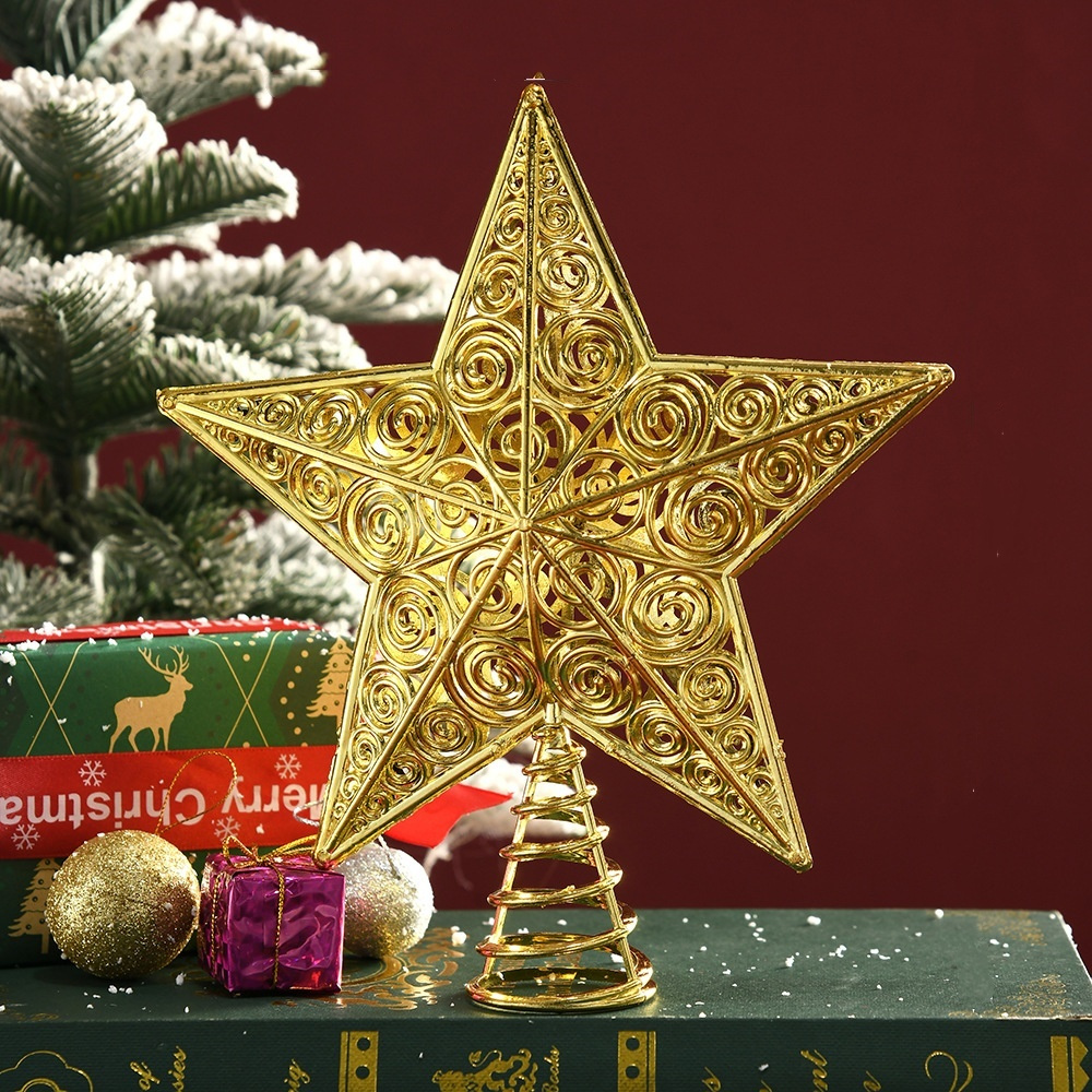 Gold Glitter Christmas Tree To - Star Tree Topper のレビューと価格