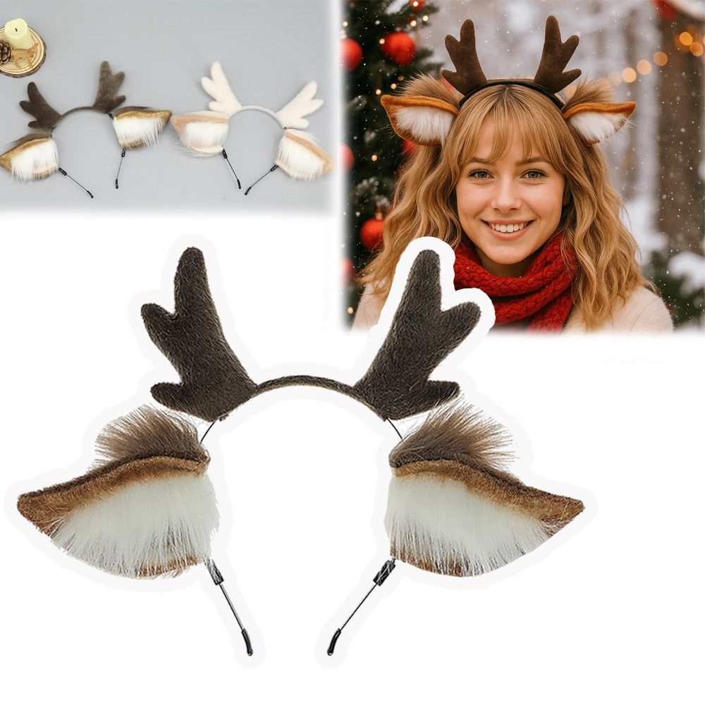 Unisex Deer Ears Reindeer Antl - Reindeer Antlers Headband のレビューと価格