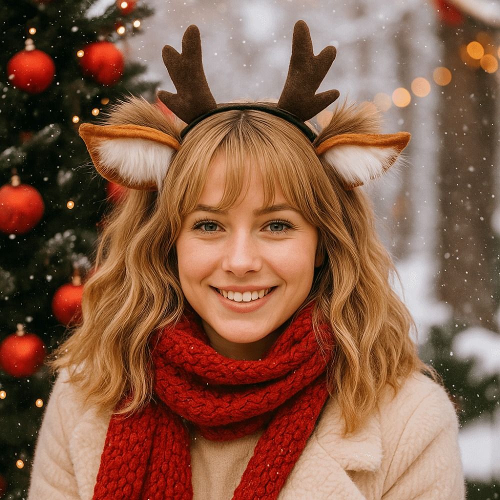 Unisex Deer Ears Reindeer Antl - Reindeer Antlers Headband のレビューと価格