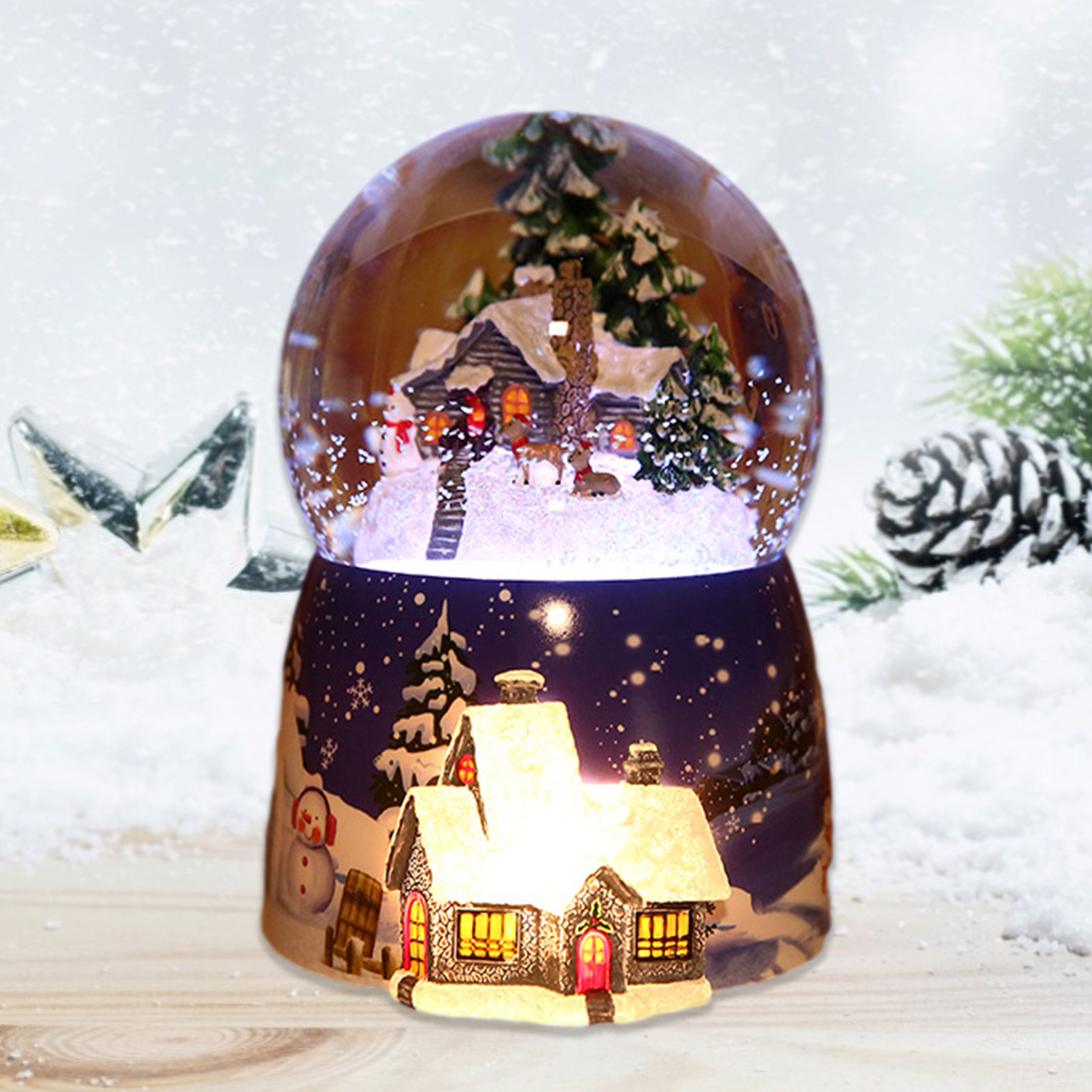 1 Pcs Resin Music Box Crystal  - Snow Globe Musical のレビューと価格