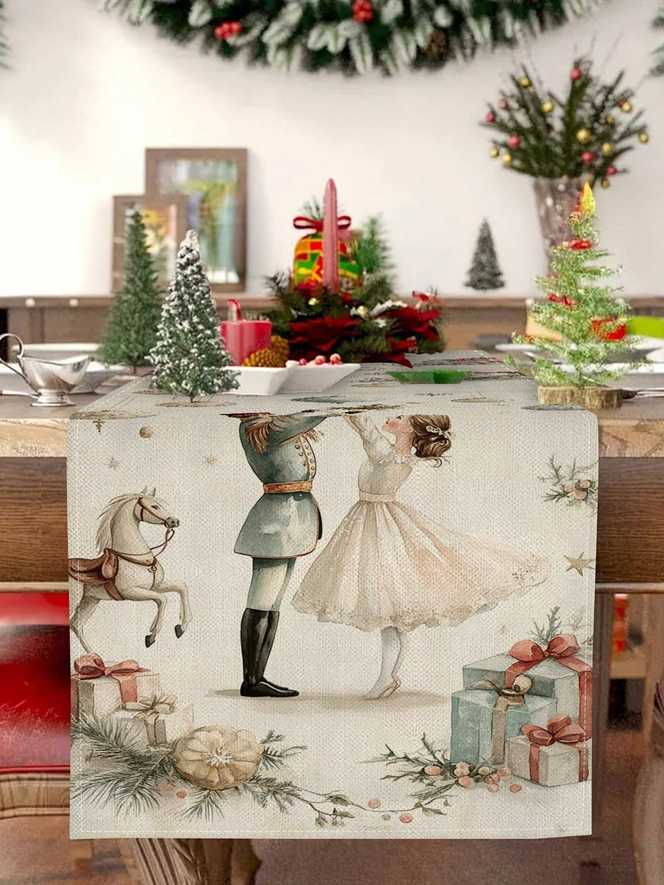 1pc Christmas Nutcracker & Bal - Christmas Table Runner のレビューと価格