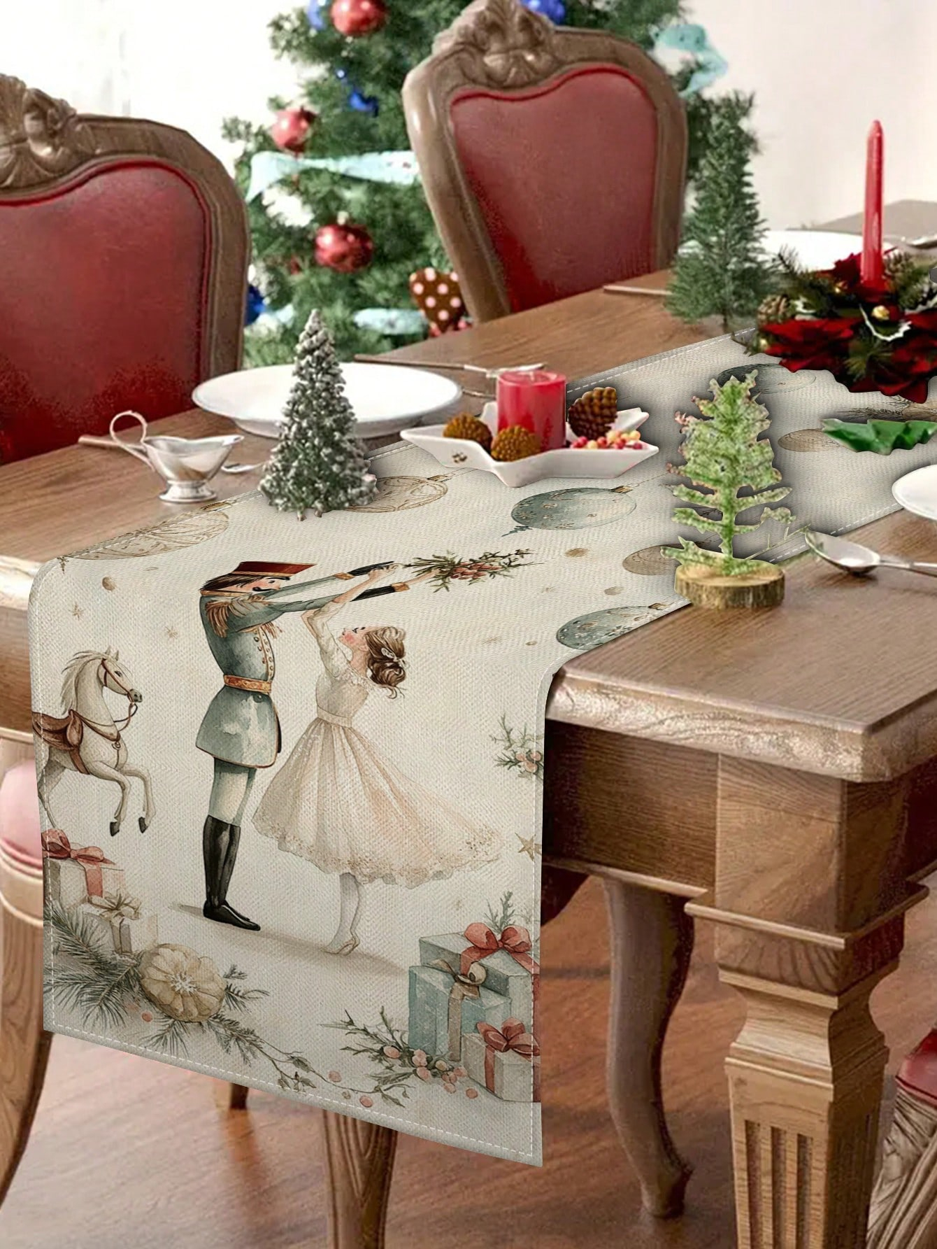 1pc Christmas Nutcracker & Bal - Christmas Table Runner のレビューと価格