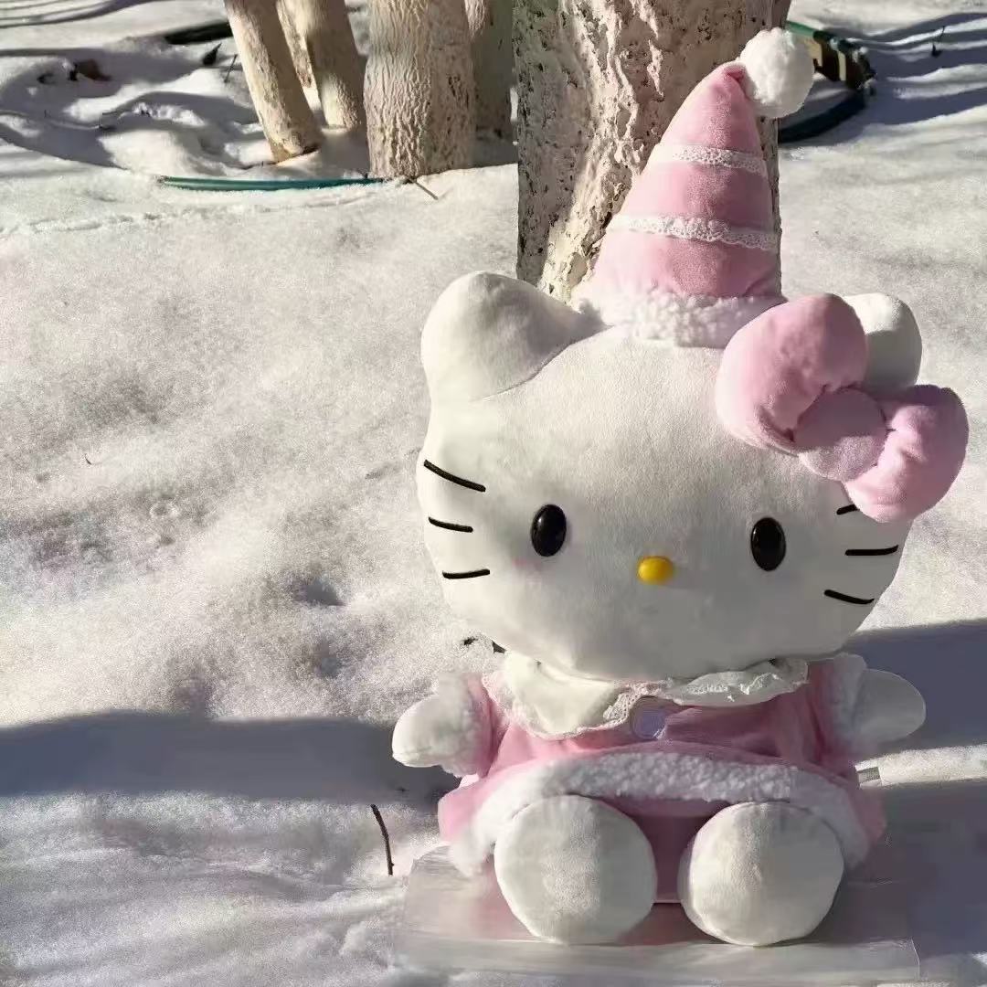 New Cute Kt Cat Plush Toy With - Santa Hat Plush のレビューと価格