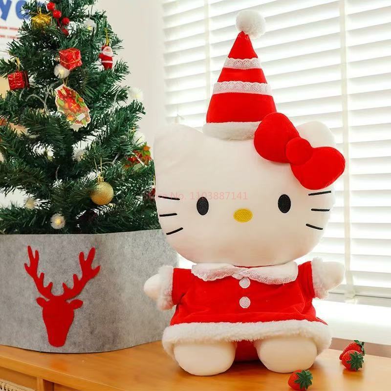 New Cute Kt Cat Plush Toy With - Santa Hat Plush のレビューと価格