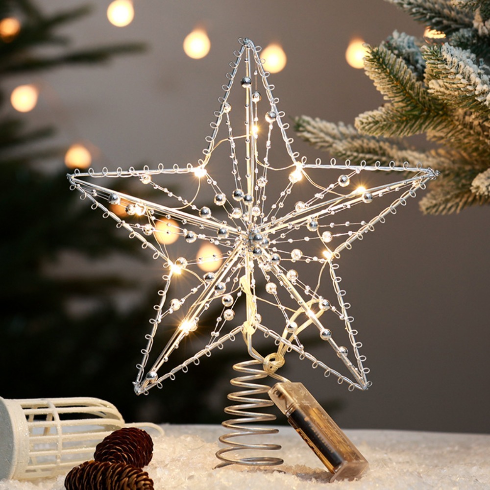 Gold/Silver LED Christmas Tree - Star Tree Topper のレビューと価格