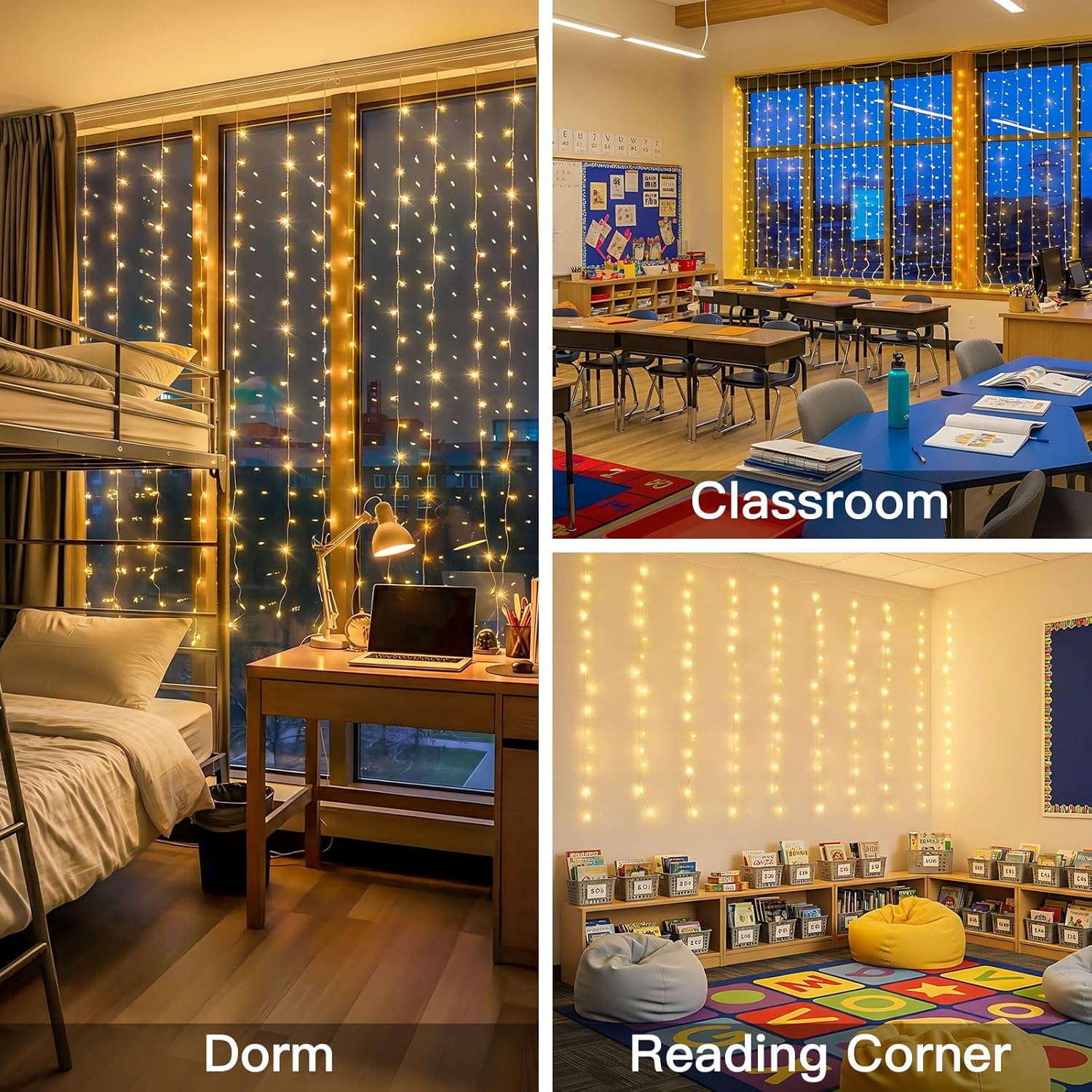 Curtain Lights For Bedroom 200 - Led Fairy String Lights のレビューと価格
