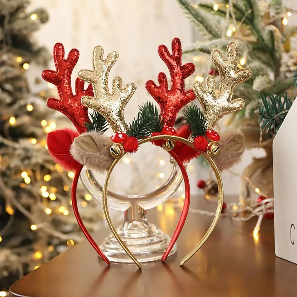！Christmas Glitter Deer Antler - Reindeer Antlers Headband のレビューと価格