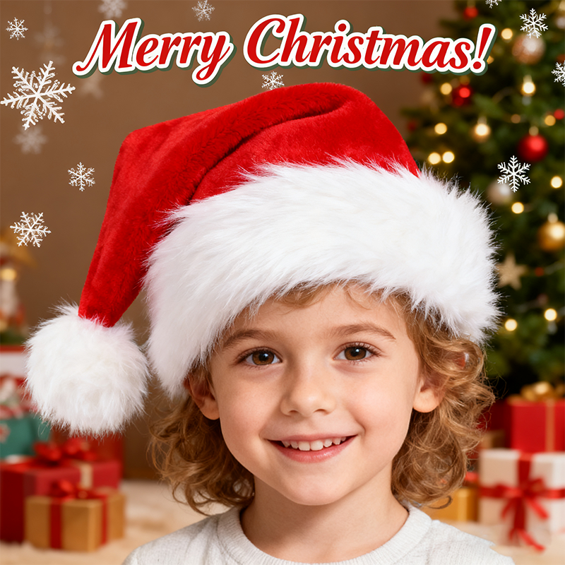 Christmas Santa Hat Xmas Long  - Santa Hat Plush のレビューと価格