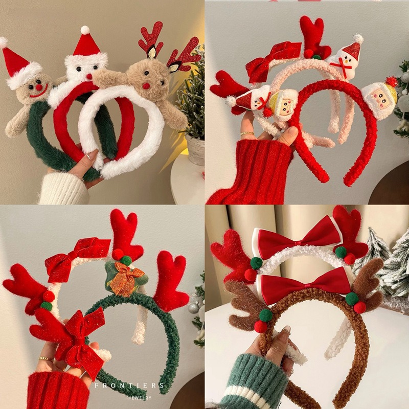 Christmas Santa Cute Bear Plus - Reindeer Antlers Headband のレビューと価格