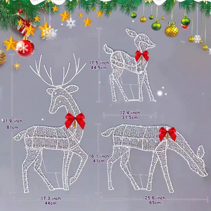 2D Lighted Reindeer Christmas  - Christmas Lights Outdoor のレビューと価格