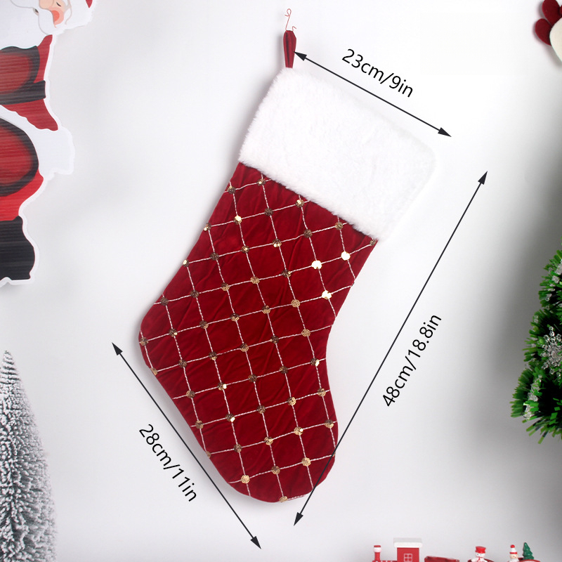 Christmas Stocking Soft Faux F - Christmas Stocking Hanging のレビューと価格