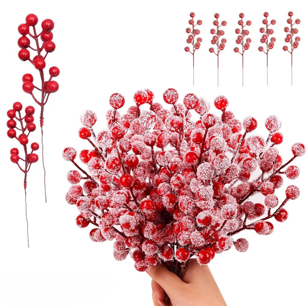 10-200PCS Artificial Red Berry - Christmas Tree Artificial のレビューと価格
