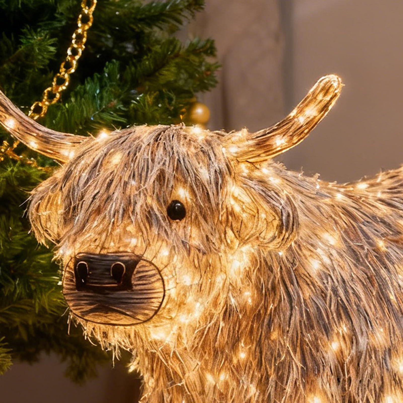 Cow Figurine Light Up 11 Inch  - Christmas Lights Outdoor のレビューと価格