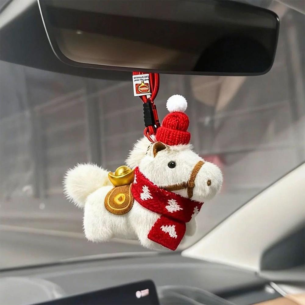Cute Plush Horse Keychain Wint - Santa Hat Plush のレビューと価格