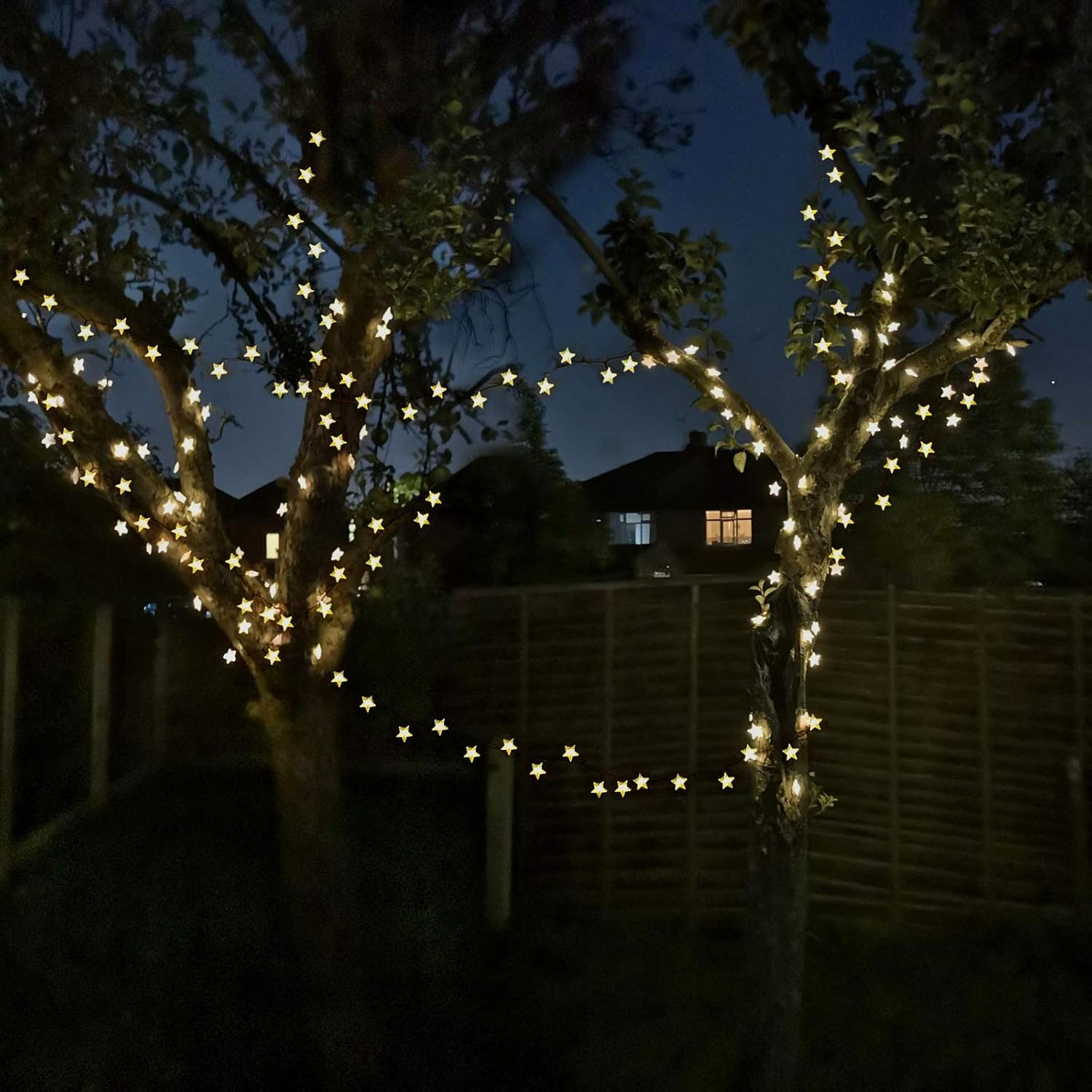 50ft 120 LED Solar Star Fairy  - Led Fairy String Lights のレビューと価格