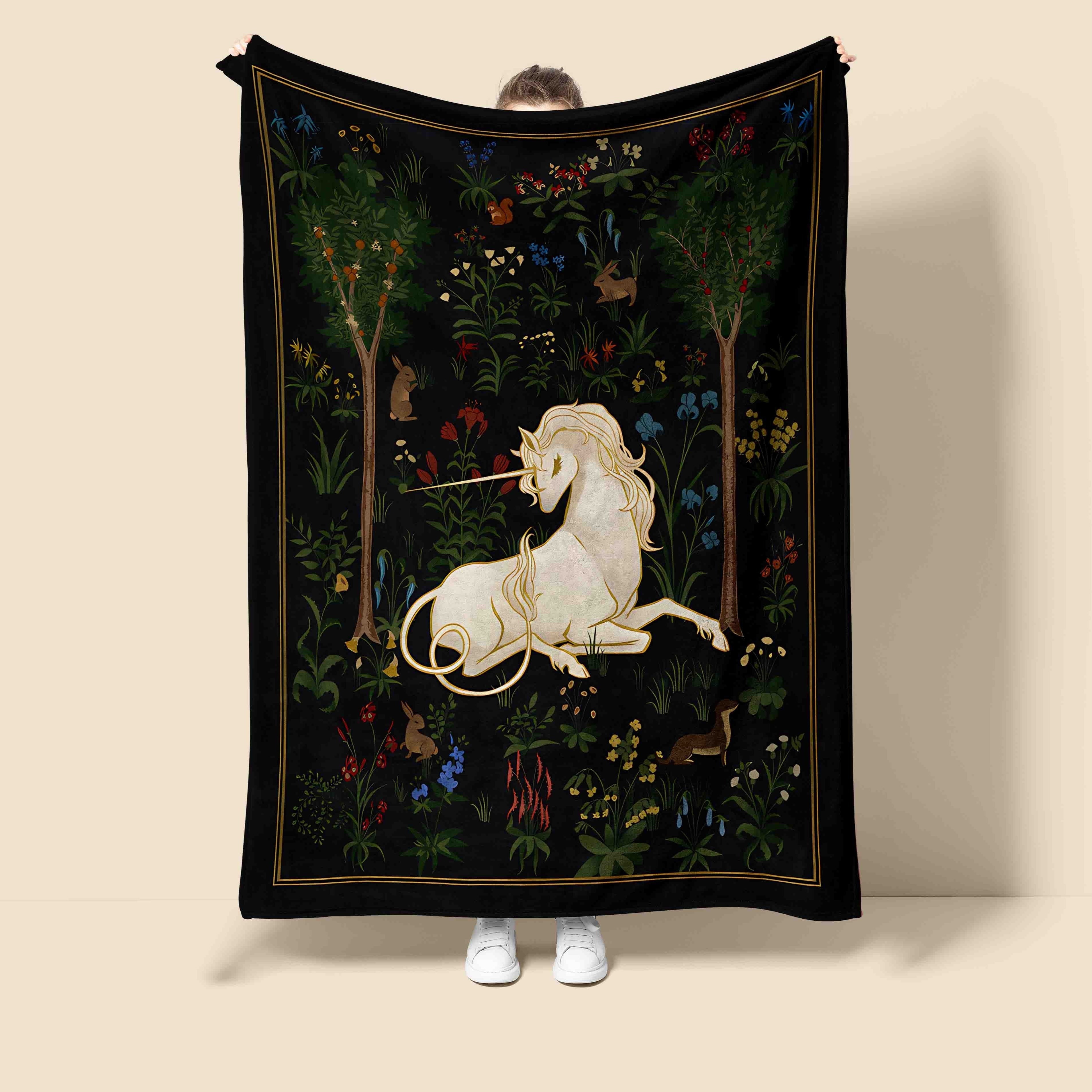 1pc Magical Unicorn Forest Thr - Christmas Throw Blanket のレビューと価格