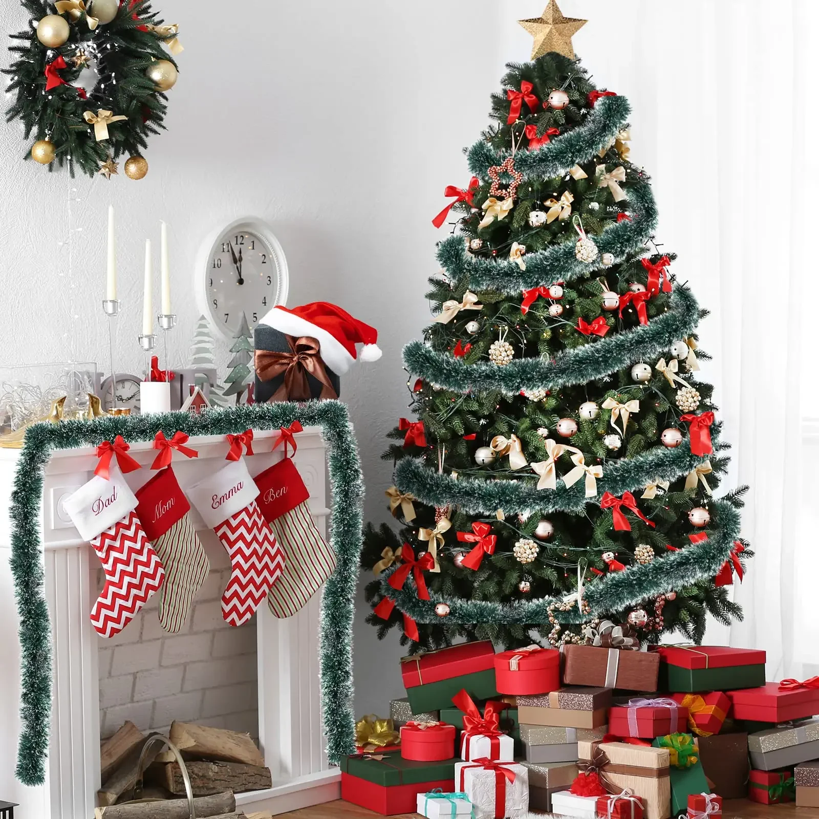 2/40m Christmas Tinsel Ribbons - Tinsel Garland Decoration のレビューと価格