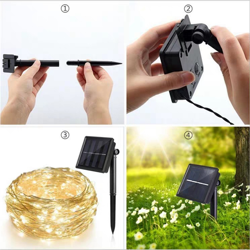 ONCE Solar Powered Lights 200  - Led Fairy String Lights のレビューと価格
