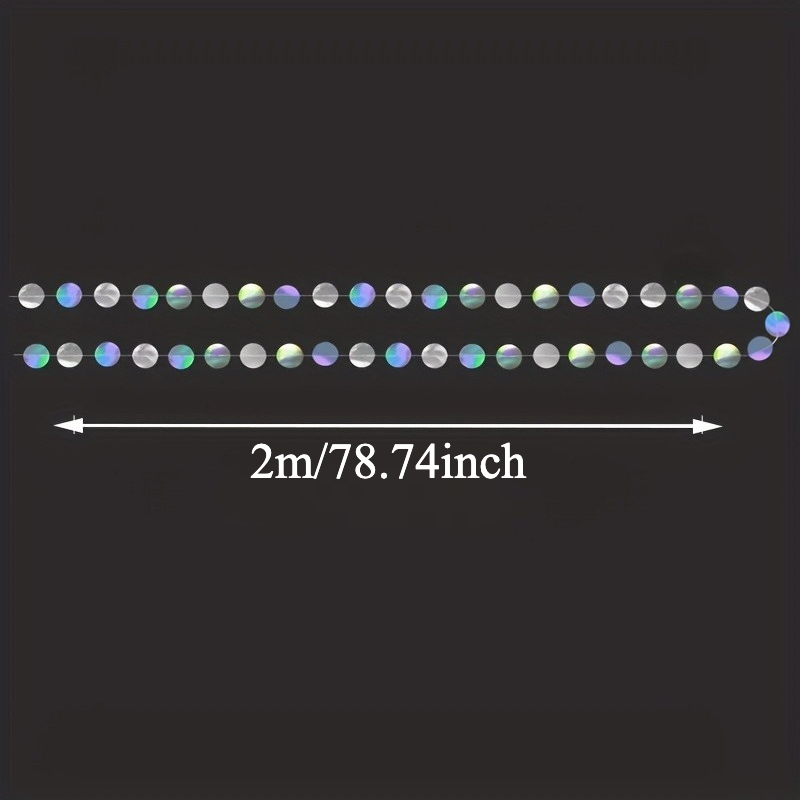 1pc Shimmering Iridescent Circ - Tinsel Garland Decoration のレビューと価格