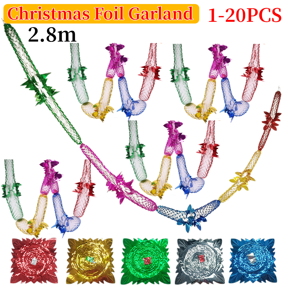 Christmas Foil Garland Ceiling - Tinsel Garland Decoration のレビューと価格