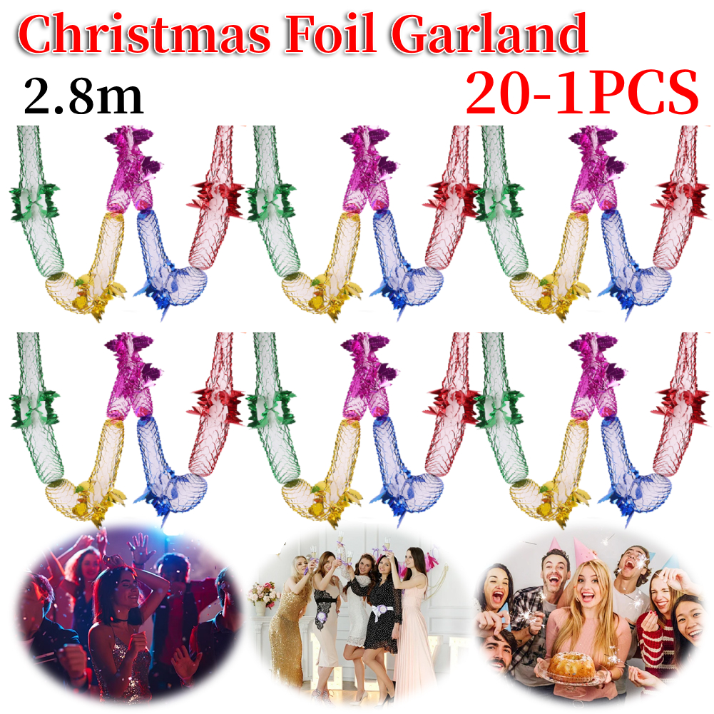Christmas Foil Garland Ceiling - Tinsel Garland Decoration のレビューと価格