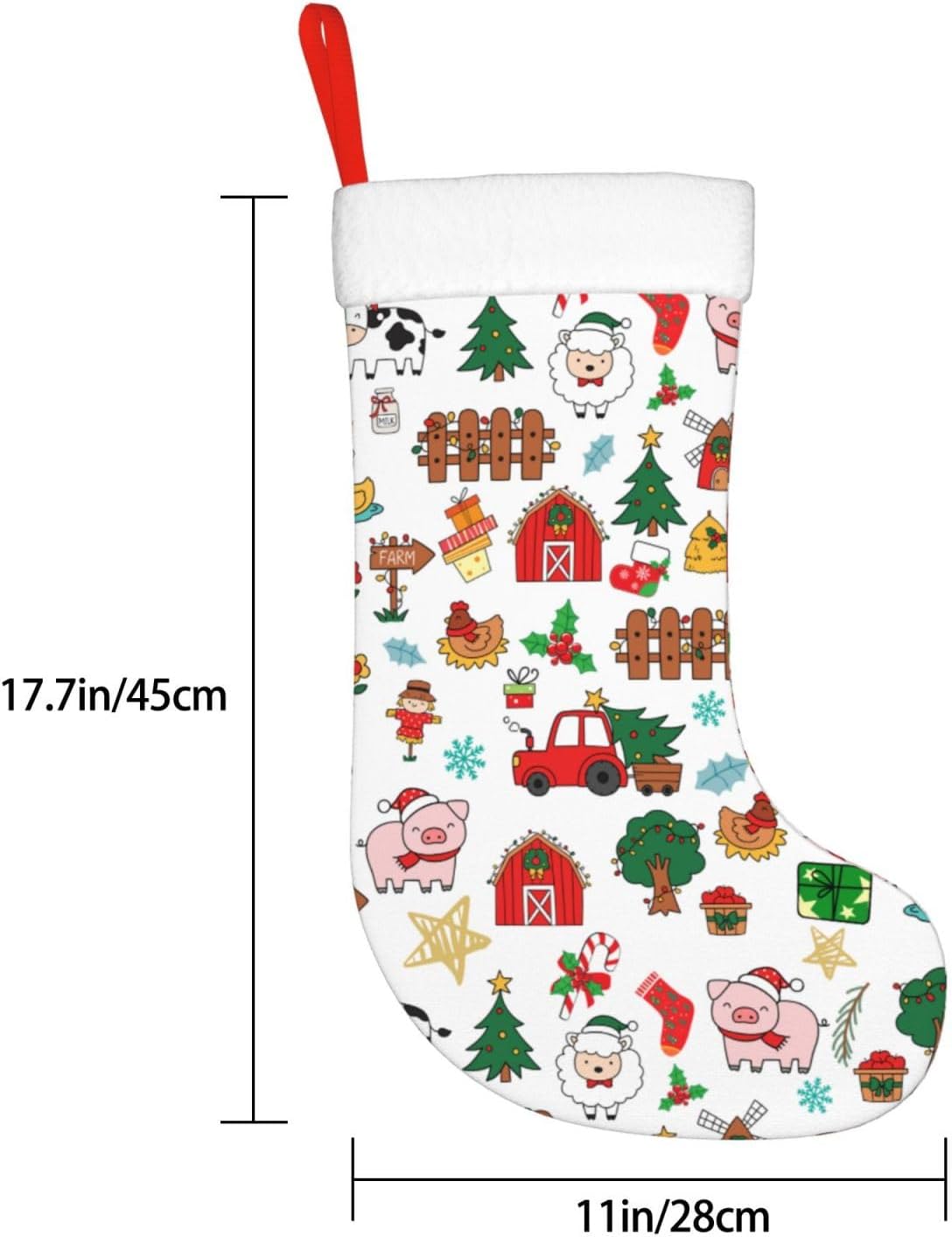 Farm Animals Christmas Stockin - Christmas Stocking Hanging のレビューと価格