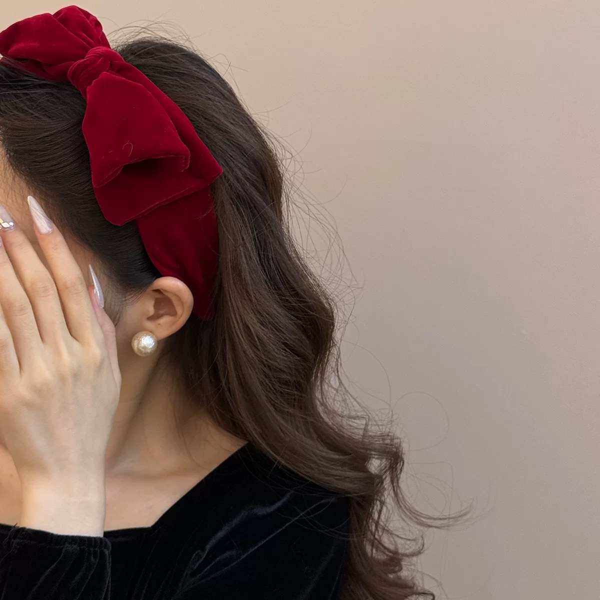 AWAYTR 1pc Large Velvet Bow Ha - Ribbon Bow Gift のレビューと価格