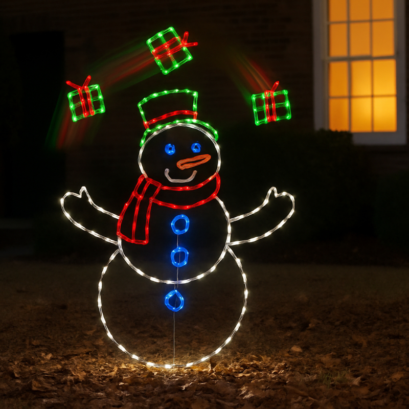 Animated LED Snowman Ornament  - Christmas Lights Outdoor のレビューと価格