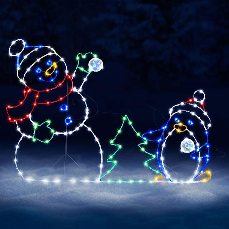 Animated LED Snowman Ornament  - Christmas Lights Outdoor のレビューと価格