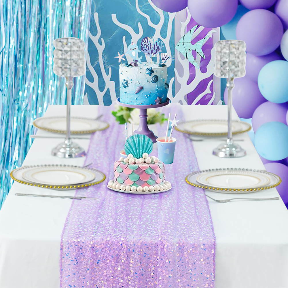 Mermaid Table Runner Iridescen - Christmas Table Runner のレビューと価格