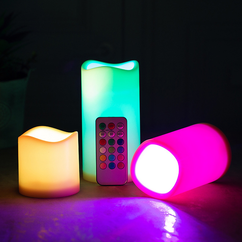 3pcs/ set LED Flameless Flicke - Holiday Candle Set のレビューと価格