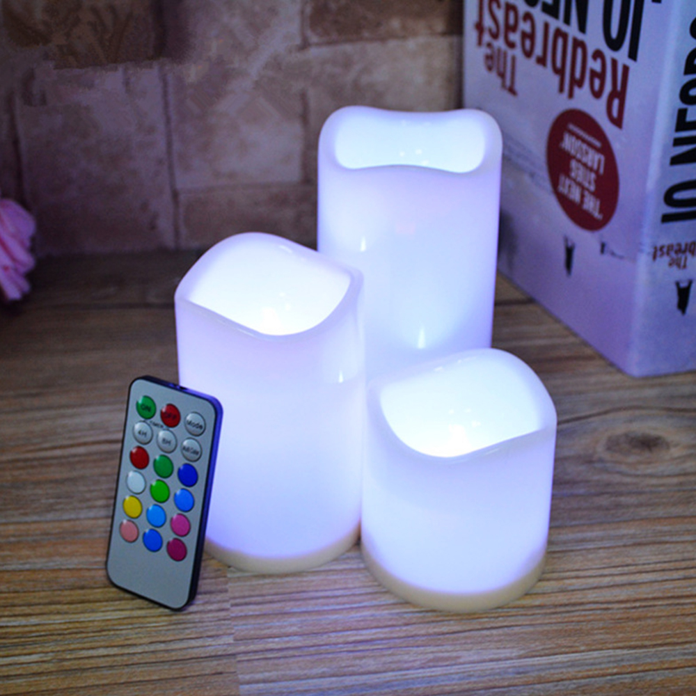 3pcs/ set LED Flameless Flicke - Holiday Candle Set のレビューと価格