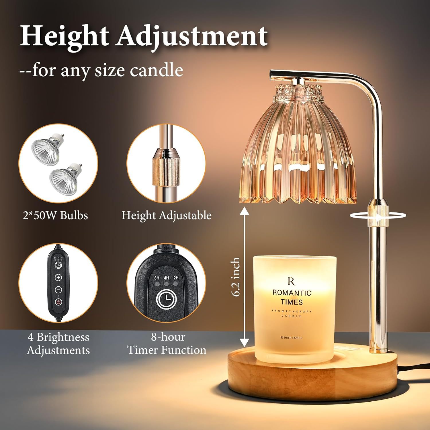 Adjustable Height Aromatherapy - Holiday Candle Set のレビューと価格