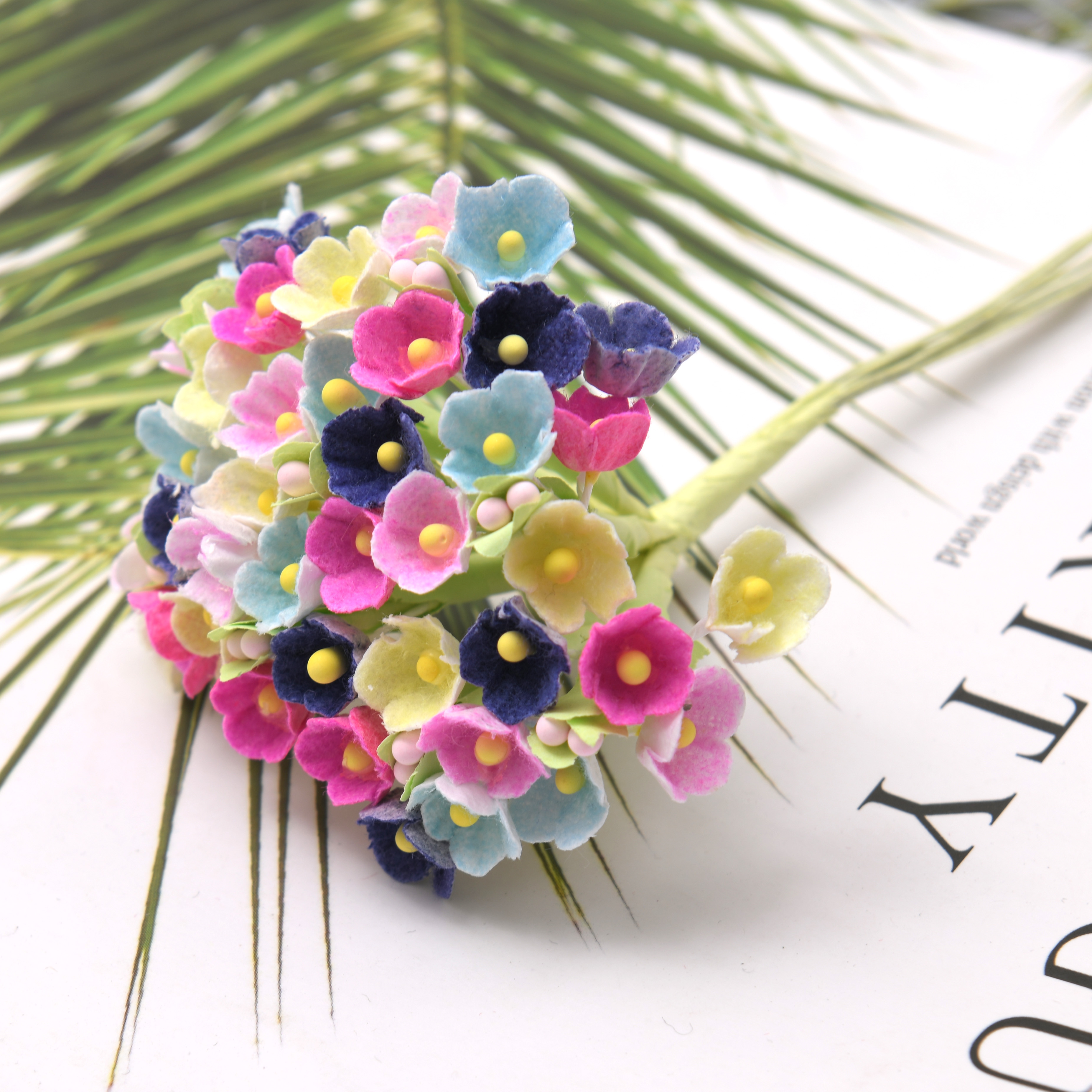 8pcs/1bunch Mini Paper Rose Fl - Christmas Wreath Fake のレビューと価格
