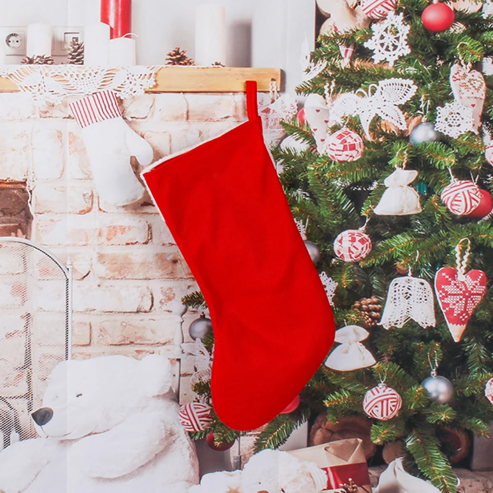 Christmas Plush Santa Claus Fa - Christmas Stocking Hanging のレビューと価格