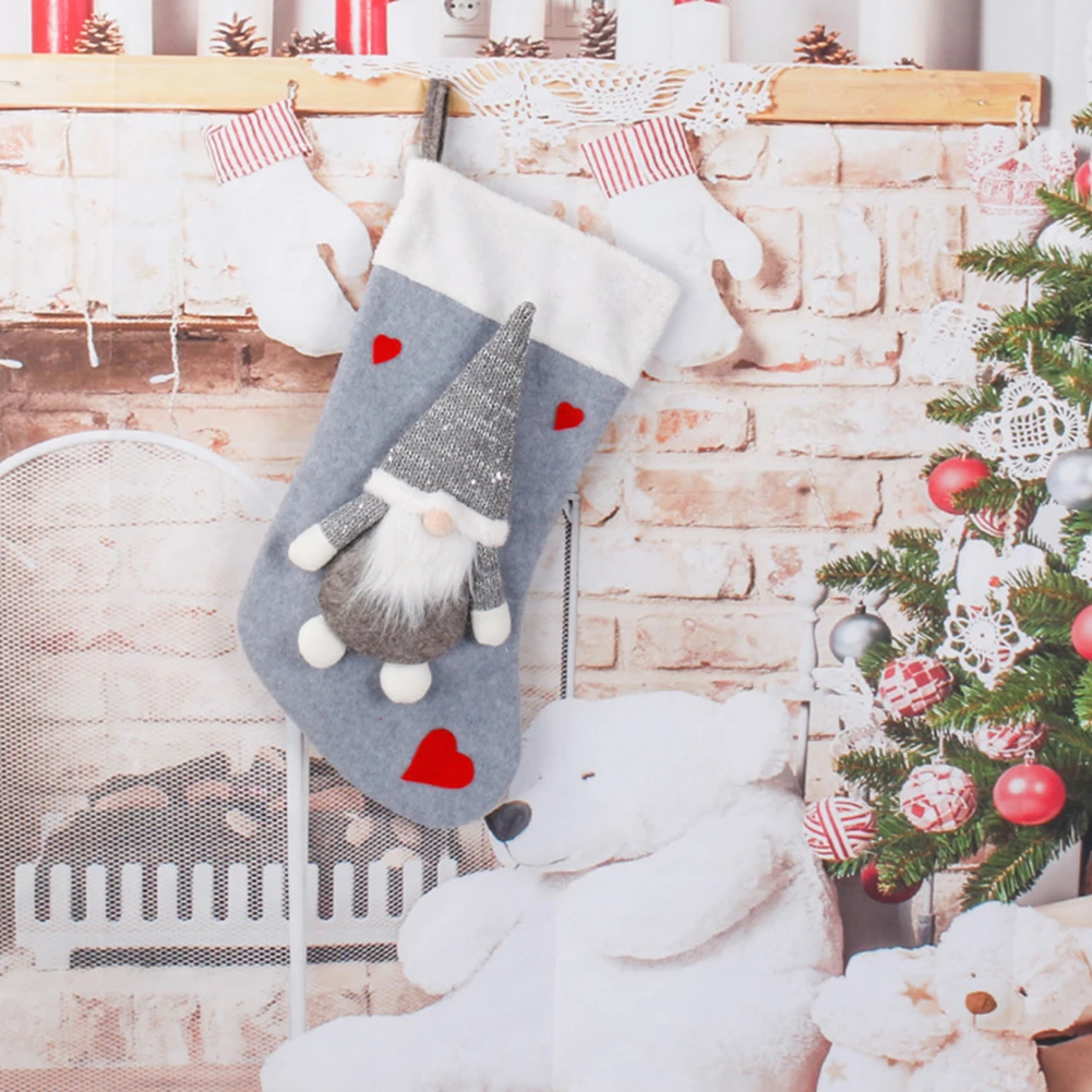 Christmas Plush Santa Claus Fa - Christmas Stocking Hanging のレビューと価格