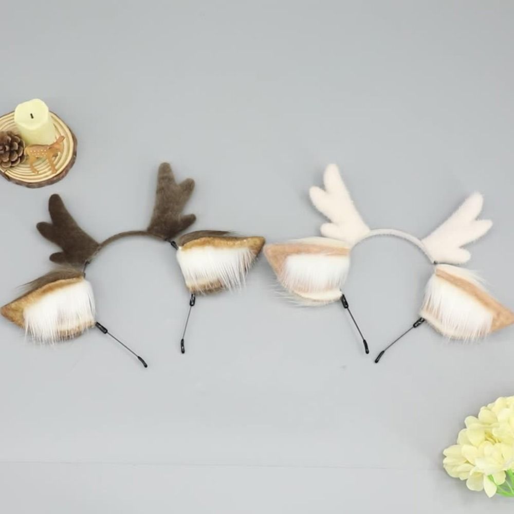 Deer Ears Reindeer Antler Head - Reindeer Antlers Headband のレビューと価格