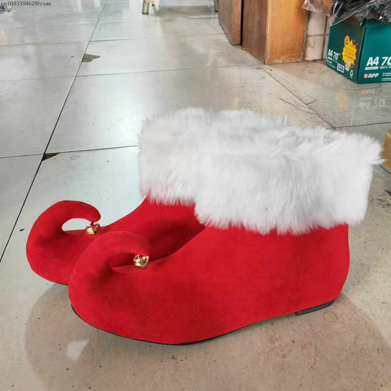 Christmas Suede Boots With Jin - Elf Costume Christmas のレビューと価格