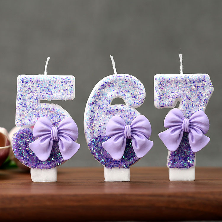 Creative Glitter Gradual Purpl - Holiday Candle Set のレビューと価格