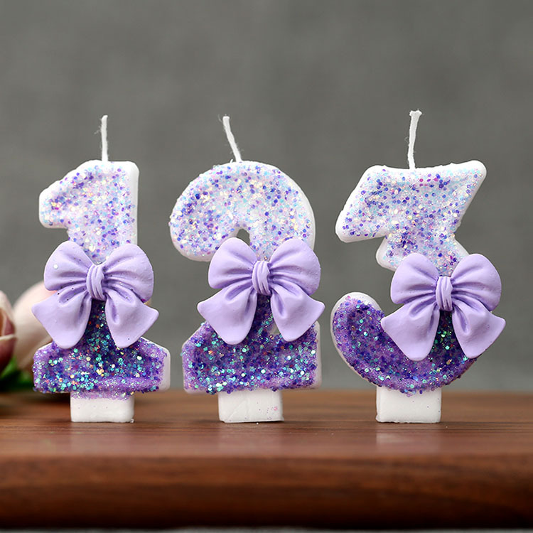 Creative Glitter Gradual Purpl - Holiday Candle Set のレビューと価格