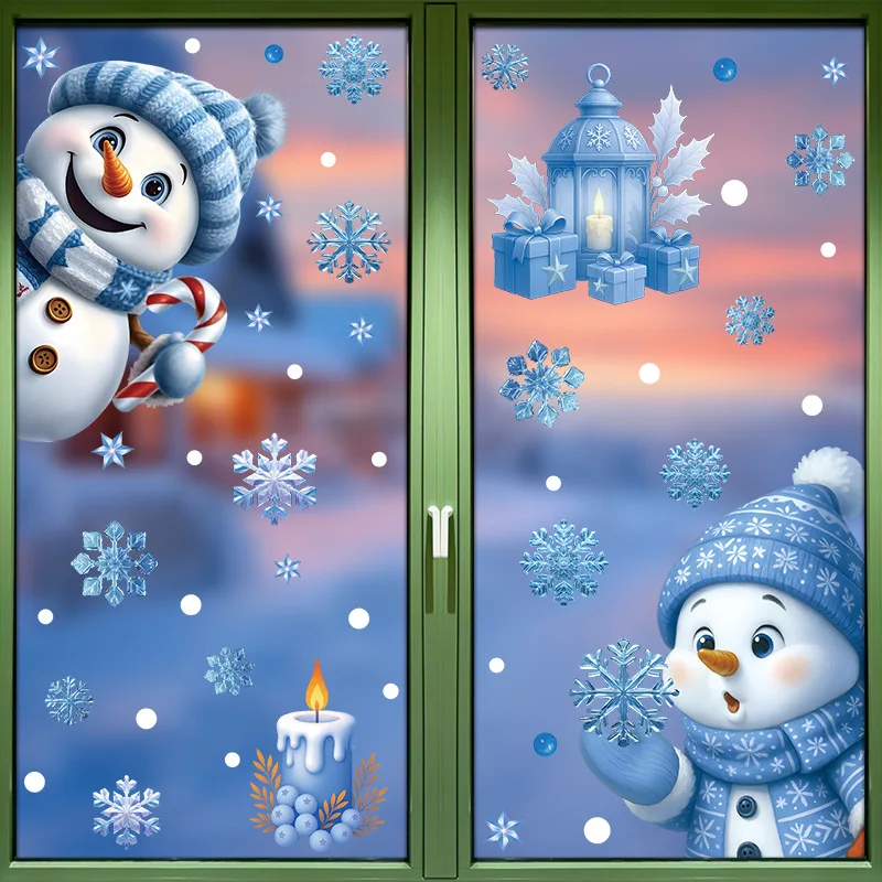 1Set Christmas Snowflake Windo - Snowflake Window Decal のレビューと価格