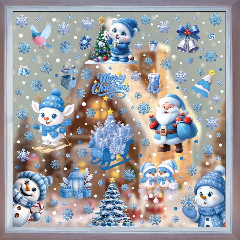 1Set Christmas Snowflake Windo - Snowflake Window Decal のレビューと価格