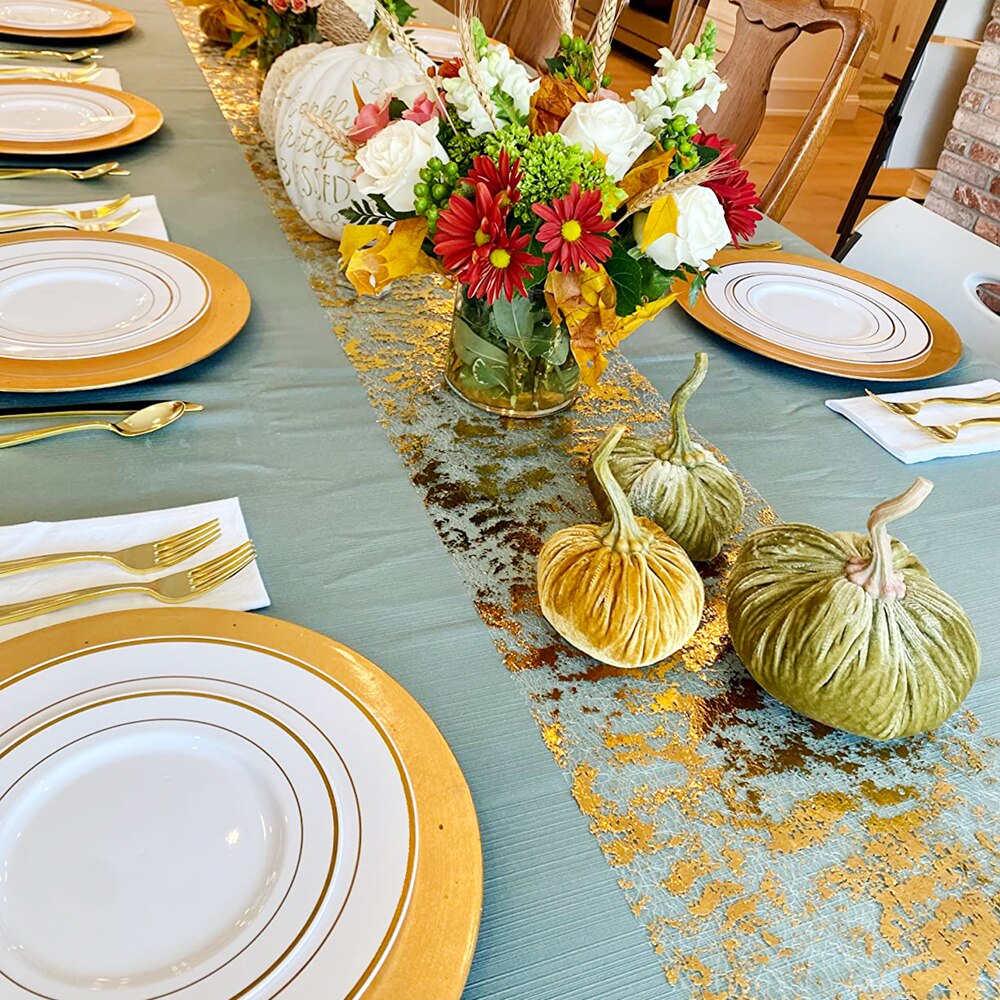 Sparkle Metallic Gold Thin Tab - Christmas Table Runner のレビューと価格